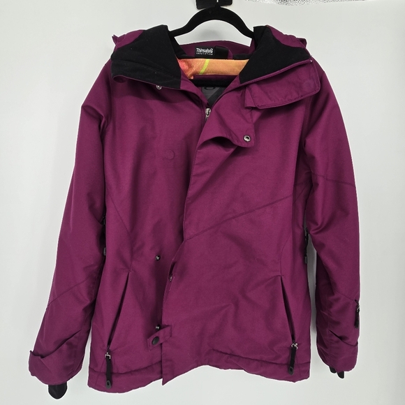 Oakley purple thinsulate ski snowboard winter jacket size Medium - Picture 1 of 14